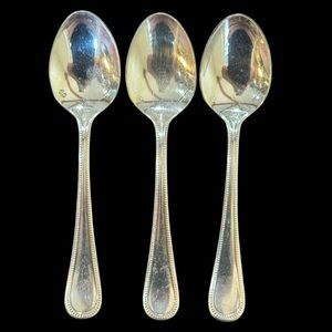 SBT SAMBONET Set of 3 Vintage‎ Italy 4.5 inches- Silver Plated Spoons